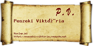 Peszeki Viktória névjegykártya